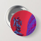Rote, blaue digitale Kunst des Kolosseums und Stat Button (Vorne & Hinten)