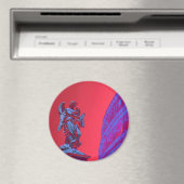 Rote, blaue digitale Kunst des Kolosseums und Stat Magnet (In Situ (Geschirrspüler))