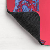 Rote, blaue digitale Kunst des Kolosseums und Stat Mousepad (Ecke)