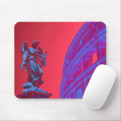 Rote, blaue digitale Kunst des Kolosseums und Stat Mousepad (Mit Mouse)