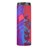 Rote, blaue digitale Kunst des Kolosseums und Stat Thermosbecher (Rückseite)