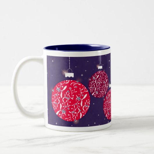Rote/blaue Ehefrau-Tasse des Zweifarbige Tasse (Links)
