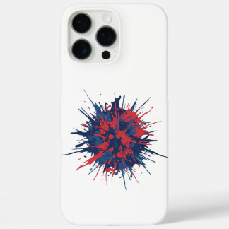 Rote Blaue Explosion iPhone 16 Pro Max Hülle