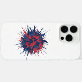 Rote Blaue Explosion Case-Mate iPhone Hülle (Rückseite (Horizontal))