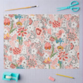 ROTE BLAUE GELBE WILLOW BLUME TULIPS, BLÄTTER BLÜG SEIDENPAPIER (Basteln)