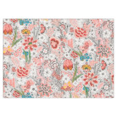 ROTE BLAUE GELBE WILLOW BLUME TULIPS, BLÄTTER BLÜG TISCHDECKE (Vorderseite (Horizontal))