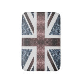 Rote blaue Glitzern unter der Flagge Rustikales UK Badematte (Vorderseite Vertikal)