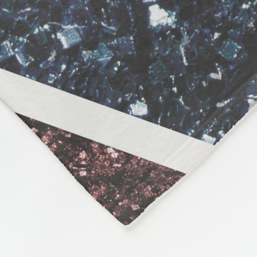 Rote blaue Glitzern unter der Flagge Rustikales UK Fleecedecke (Ecke)