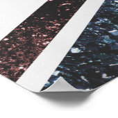Rote blaue Glitzern unter der Flagge Rustikales UK Poster (Ecke)