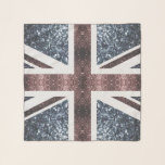 Rote blaue Glitzern unter der Flagge Rustikales UK Schal<br><div class="desc">Vintage Stil Design UK Flagge in rot und blau Imitat Glitzern Glitzer. Wir benutzen Foto von Glitzern Glitzer.</div>