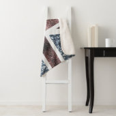 Rote blaue Glitzern unter der Flagge Rustikales UK Sherpadecke (Beispiel)