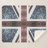 Rote blaue Glitzern unter der Flagge Rustikales UK Sherpadecke (Vorderseite (Horizontal))