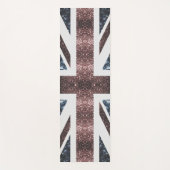 Rote blaue Glitzern unter der Flagge Rustikales UK Yogamatte (Vorderseite)