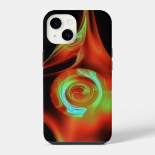 ROTE BLAUE GRÜNE FRACTAL ROSE iPhone HÜLLE