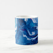 Rote blaue Marmortextur Kaffeetasse (Mittel)