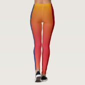 Rote Blaue Orange Leggings (Rückseite)