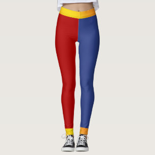 Rote Blaue Orange Leggings