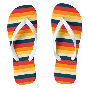 rote, blaue, orange und gelbe Streifen Badesandalen
