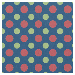 rote blaue Polka-Dots-Stoffe für Herz und Rose Stoff