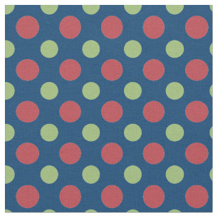 rote blaue Polka-Dots-Stoffe für Herz und Rose Stoff