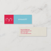 rote, blaue Smooch-Emoticons auf der Karte spiegel (Vorne/Hinten)