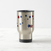 Rote, blaue Sterne Reise-Tasse Reisebecher (Mittel)