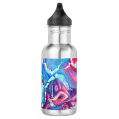 Rote blaue Strudel-Wasser-Flasche Edelstahlflasche (Rechts)