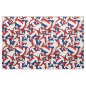 rote blaue Teamfarben Volleybälle Muster Stoff (Fat Quarter (45,7 x 55,9 cm))