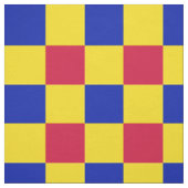 Rote, blaue und gelbe Schachbrettmuster Stoff (Muster)