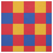 Rote, blaue und gelbe Schachbrettmuster Stoff (Muster)