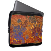 Rote Blaue Und Orangefarbene Blumen Laptopschutzhülle (Vorne Rechts)