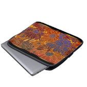 Rote Blaue Und Orangefarbene Blumen Laptopschutzhülle (Vorne Knopf)