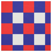 Rote, blaue und weiße Schachbrettmuster Stoff (Muster)