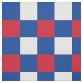 Rote, blaue und weiße Schachbrettmuster Stoff (Muster)