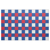 Rote, blaue und weiße Schachbrettmuster Stoff (Fat Quarter (45,7 x 55,9 cm))