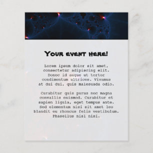 Rote Blaue Zellen Fraktal Kunst Flyer