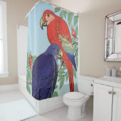 ROTE BLAUENTEILE DUSCHVORHANG (Beispiel)