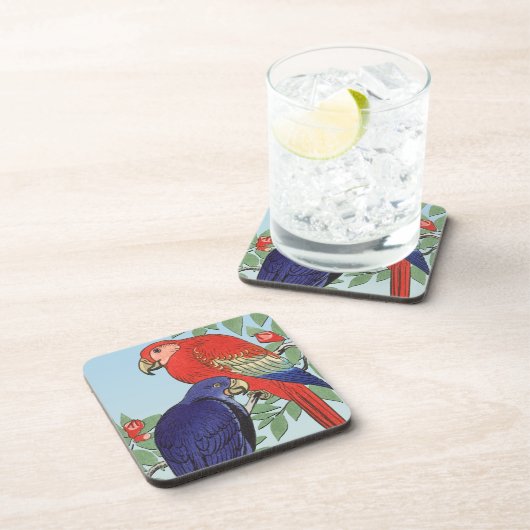 ROTE BLAUENTEILE GETRÄNKEUNTERSETZER (Rechte Seite)