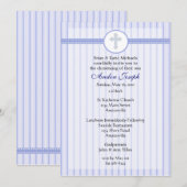 Rote Blauer Kreuz Einladung. Einladung (Vorne/Hinten)