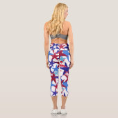 Rote Blausteine Capri Leggings (Rückseite)