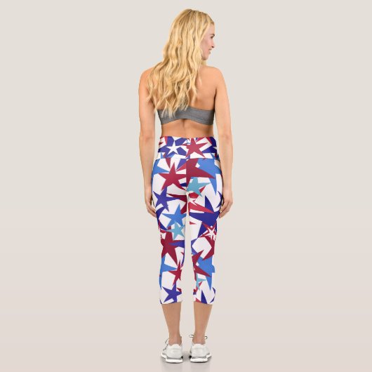 Rote Blausteine Capri Leggings (Rückseite)