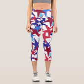 Rote Blausteine Capri Leggings (Vorderseite)