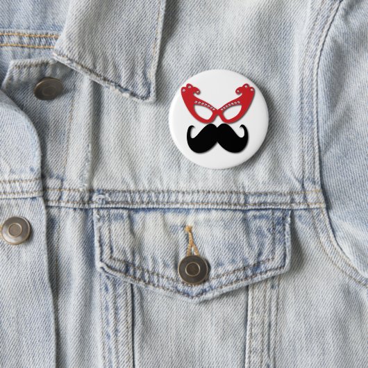 rote bling Gläser mit dem Schnurrbart Button (Beispiel)