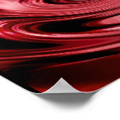 rote Blitzdruck Poster (Ecke)