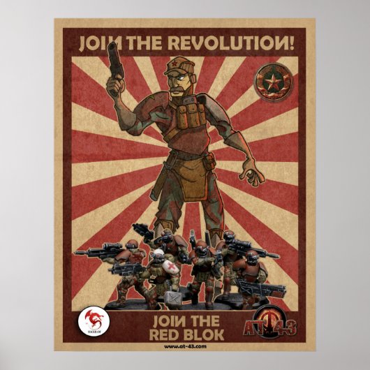 Rote Blocks Revolution Poster (Vorne)