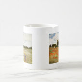 Rote blühende Mohnblumen - Claude Monet Kaffeetasse (Mittel)