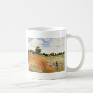 Rote blühende Mohnblumen - Claude Monet Kaffeetasse