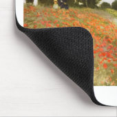 Rote blühende Mohnblumen - Claude Monet Mousepad (Ecke)