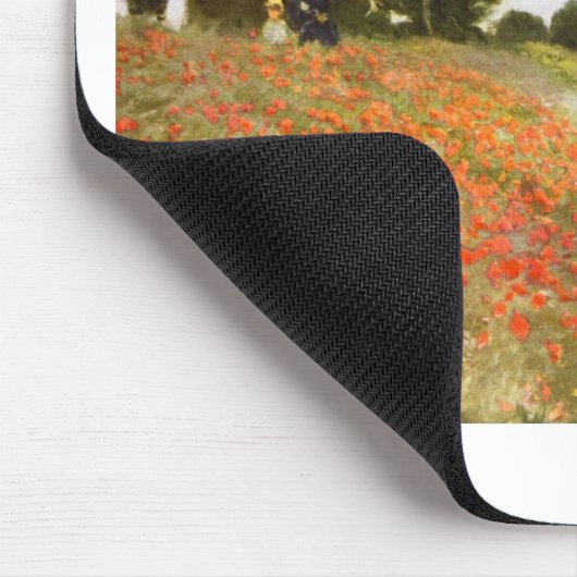 Rote blühende Mohnblumen - Claude Monet Mousepad (Ecke)