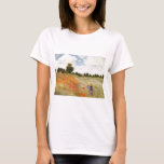 Rote blühende Mohnblumen - Claude Monet T-Shirt<br><div class="desc">Claude Monets Meisterwerkmalerei der Frauen,  die durch Feld der roten Mohnblumen gehen</div>